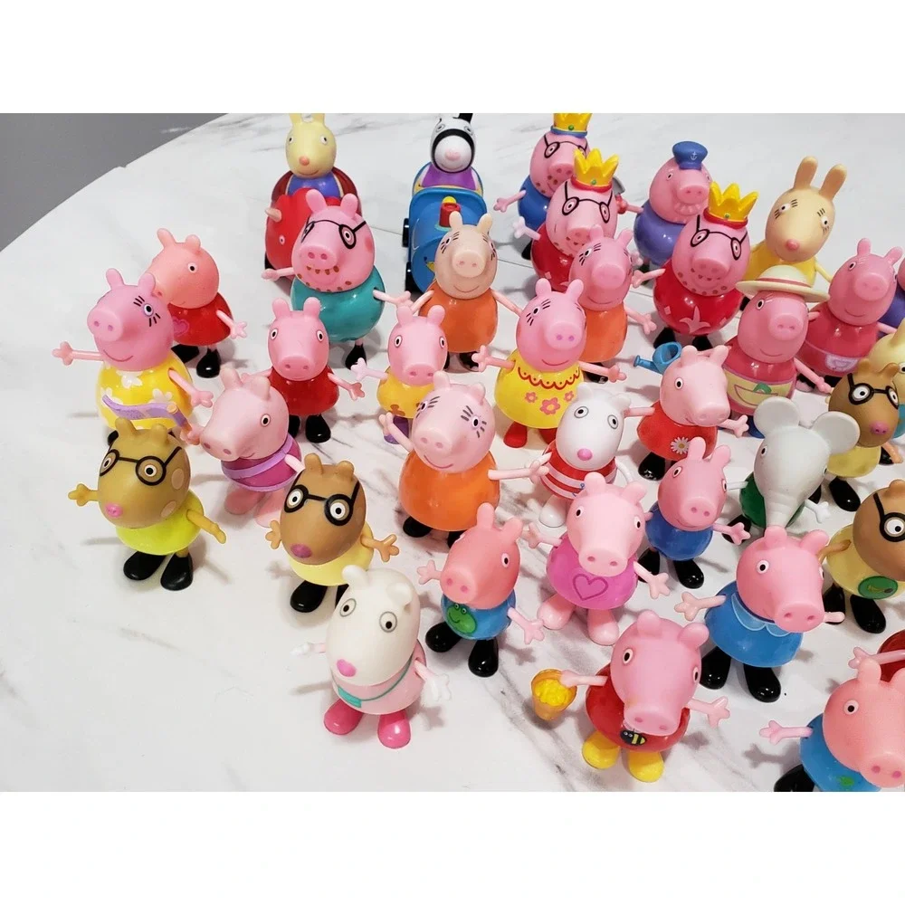 Lot 40+ Peppa Pig Family Friends Figures Bundle Mummy Daddy Grandma George #5